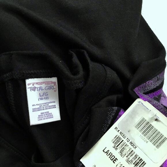 Total Girl NWT Black Graphic Shirt Girls L (10/12) - Picture 9 of 10